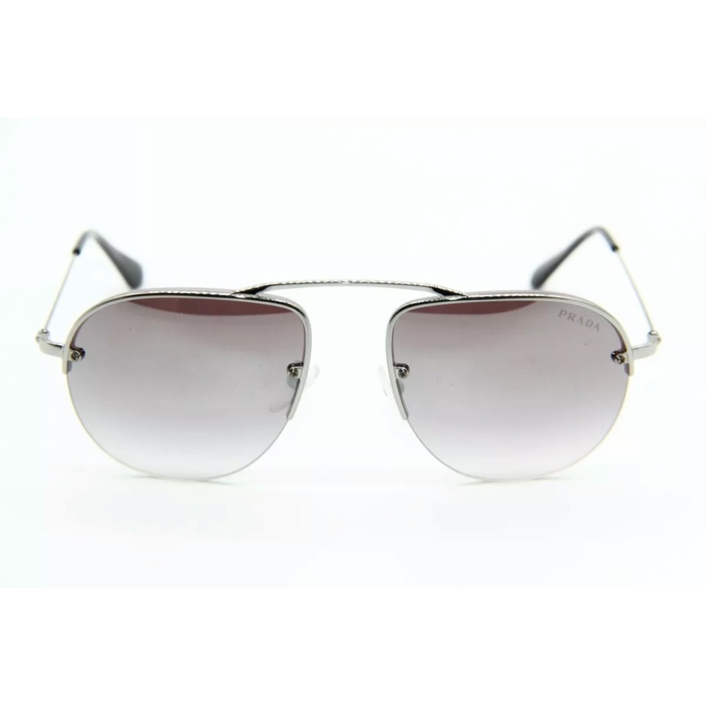 NEW Prada Silver Mirrored Aviator Sunglasses
